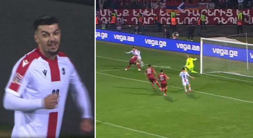 VIDEO: საოცრად შეასრულააა! - გიორგი მიქაუტაძის გოლი სომხეთის წინააღმდეგ