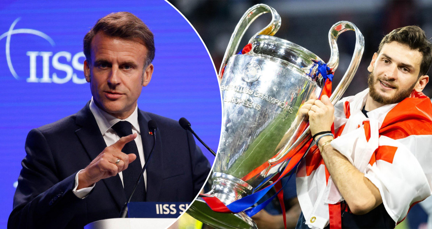 "სამი ფილტვი აქვს?" - ემანუელ მაკრონმა ხვიჩა კვარაცხელიაზე იხუმრა