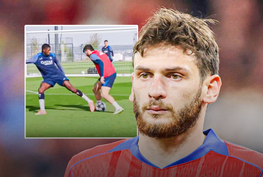 VIDEO: ხვიჩა კვარაცხელიას დაპირისპირება დემბელესთან "პსჟ"-ს ვარჯიშზე