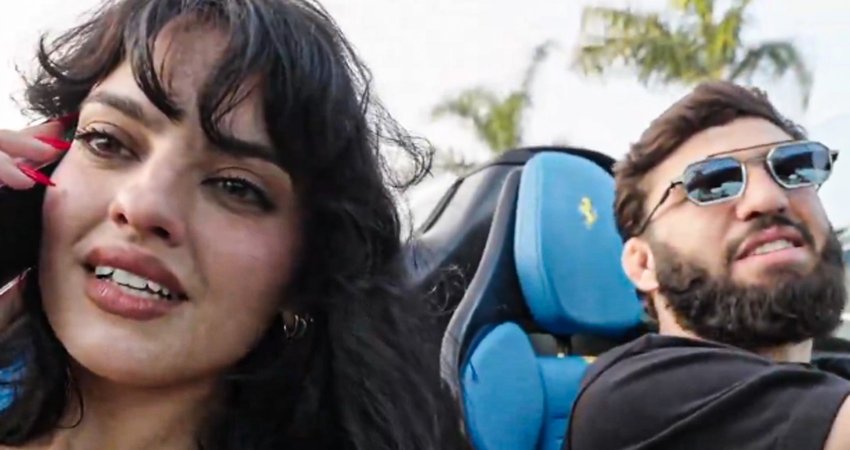 VIDEO: ნინა და ცარუკიანი ფერარიში ისხდნენ, როცა ნინას ქმარმა დარეკა