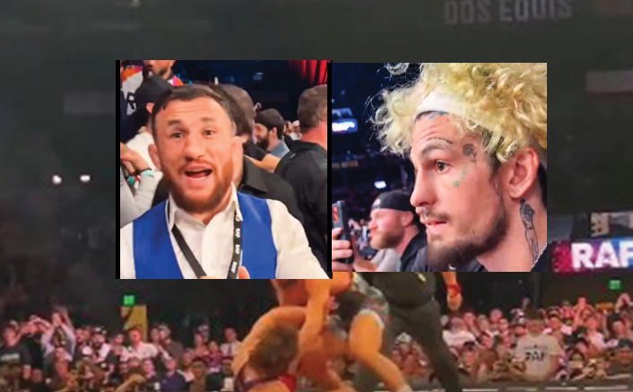 მერაბ დვალიშვილისა და შონ ო'მალის რეაქცია, როცა ცარუკიანმა მეტოქის ცემა დაიწყო