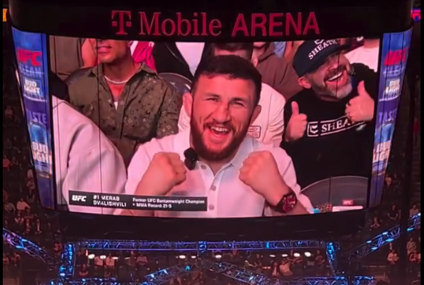 VIDEO: რა მოხდა დარბაზში, როცა UFC 326-ზე კადრში მერაბ დვალიშვილი გამოჩნდა